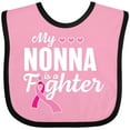thumbnail image 3 of Inktastic Breast Cancer Awareness My Nonna is a Fighter Boys or Girls Baby Bib, 3 of 4