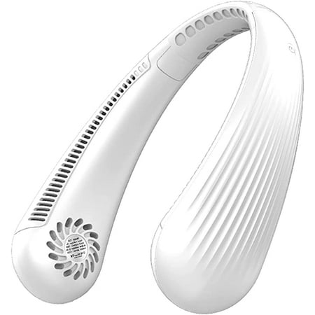 

Gai USB Neck Fan Hands Free Personal Lazy Neckband Fan Wearable Rechargeable Mini Portable Sports Fan 3 Speed Cooling Fan white