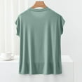 thumbnail image 6 of Otvok Womens Tops Ladies Casual Solid Color Base Short Sleeved Pullover T-Shirt, 6 of 6