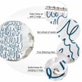 thumbnail image 3 of Blue Abstract Swirls Bathroom Shower Curtains with 12 Hooks Polyester Waterproof Shower Curtain for Stalls and Bathtubs Minimalist Modern Decorative Bathroom Privacy Curtain 36x78 Inches, 3 of 9