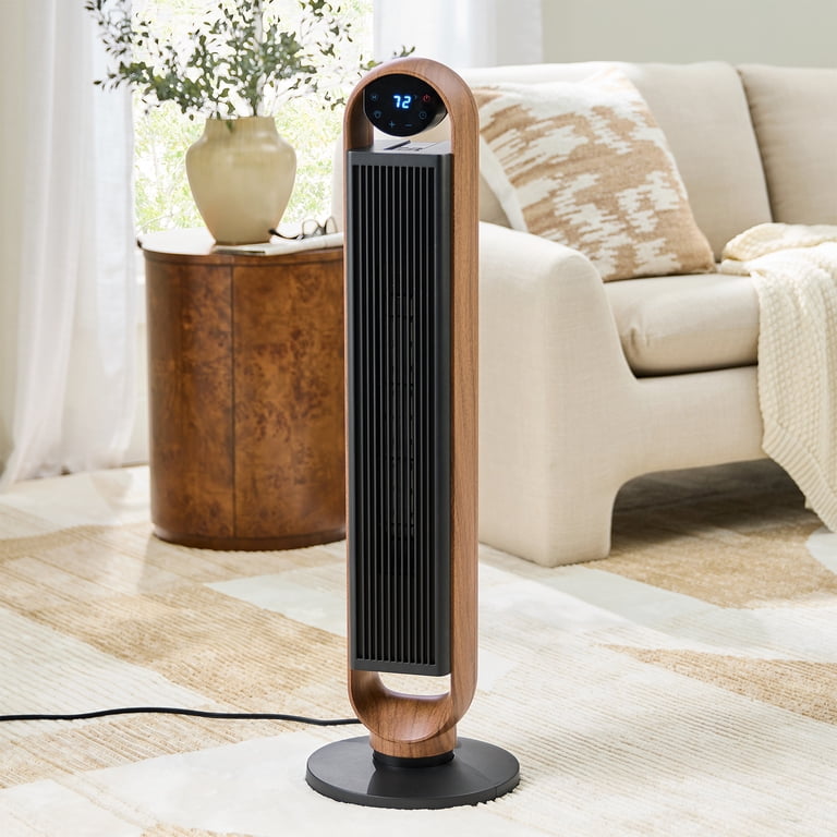 Oscillating Ceramic Tower Space Heater Latte Oak photo 6