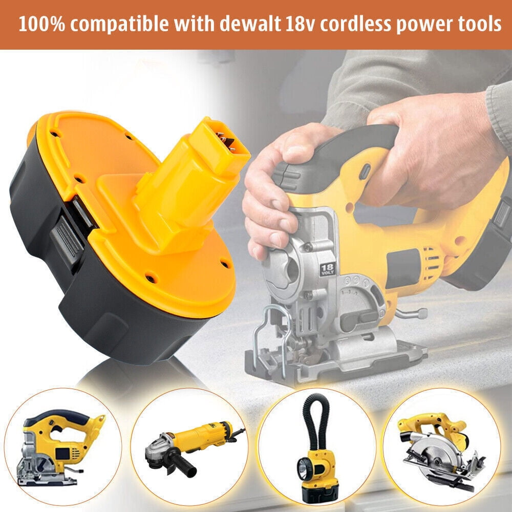 2Packs 18V 4500mAh High Capacity Replacement Battery Compatible with Dewalt 18V Battery DC9096 DC9098 DC9099 Cordless Drill