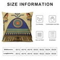 thumbnail image 5 of Nawypu Decorative Throw Pillow Cover Case Egyptian Insect Cute Lotus Ethnic Tribal Blue Pillow Cases Square Standard Cushion Covers for Couch Sofa Bed, 5 of 5