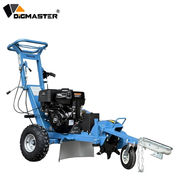 DigMaster 15HP Stump Grinder 420cc Gas Powered Tree Stump Remover with Electric Start 12" Cutting Wheel 9 Tungsten Teeth Suitable for landscaping etc
