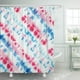 thumbnail image 1 of ABPHQTO Tie Dye con Rayas Diagonales Rojas y Azules sobre Seda Blanca Telas de Pintura a Mano Cortina de Ducha Cortina de Baño 165x180 cm ABPHQTO PKNMT66x72Shower-13186, 1 of 2