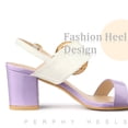 thumbnail image 4 of Unique Bargains Women's Buckle Slingback Chunky High Heels Sandals, 4 of 6