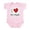 Petal Pink, variant on CafePress - I Love Mom Cartoon Heart Infant Bodysuit - Baby Light Bodysuit, Size Newborn - 24 Months