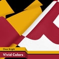 thumbnail image 3 of TGHTBA-Maryland MD State Flag | 3x5 Ft | LiteWeave Pro Series Printed 150D Polyester | Indoor/Outdoor, Vibrant Colors, Brass Grommets, Thicker and More Durable Than 100D 75D Polyester, 3 of 3