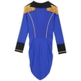 thumbnail image 6 of TiaoBug Ringmaster Costume for Women Lion Tamer Costume Outfit Festival Victorian Tailcoat Jacket Outerwear Royal Blue XL, 6 of 7