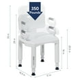 Drive Medical Premium Series Shower Chair with Back and Arms