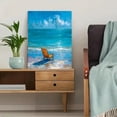 thumbnail image 5 of Orange Beach Chair Oil Painting Canvas Print Wall Art for Living Room Bedroom Hotel Cafe Resort Decor, 5 of 8