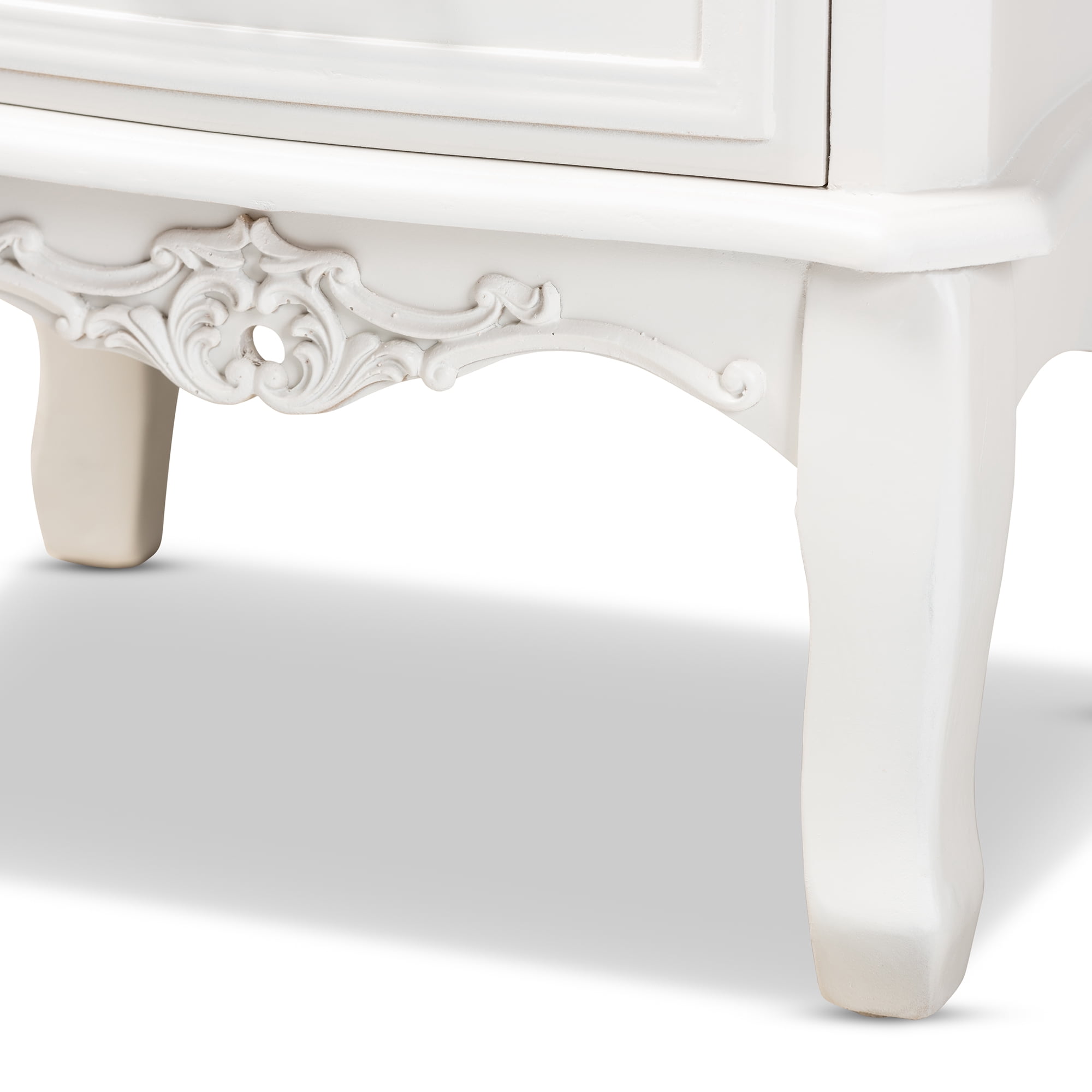 Baxton Studio Gabrielle Traditional French Country Provincial White-Finished 3-Drawer Wood End Table