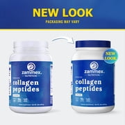 Zammex Collagen Peptides Powder, Unflavored Hydrolyzed Collagen Protein, Grass-Fed, Paleo & Keto, Non-GMO, 90 Servings