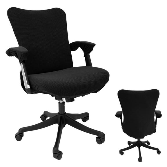 Computer Office Chair Cover with Armrest Stretch Desk Chair Cover Chair Protector Cover Soft Computer Chair Slipcovers Machine Washable Universal Seat Cover for Indoor