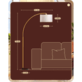 EDISHINE Arc Floor Lamps for Living Room, 78 inch MidCentury Modern