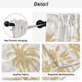 thumbnail image 5 of Palm Trees Tier Curtains, Yellow Tropical Plants Summer Forest Scenery Light Filtering Kitchen Curtains, 2Pcs Rod Pocket Half Window Treatments Panels for Sink Cafe Cabinet Camper 27.5x24 Inches, 5 of 9