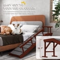 thumbnail image 5 of 60" Long Wooden Dog Ramp with Removable Guardrails Non-Slip Surface Brown and Gray Pet Ramp, 5 of 10