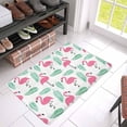 thumbnail image 3 of MKHERT Pink Flamingos Birds and Palm Leaves Doormat Rug Home Decor Floor Mat Bath Mat 30x18 inch, 3 of 3