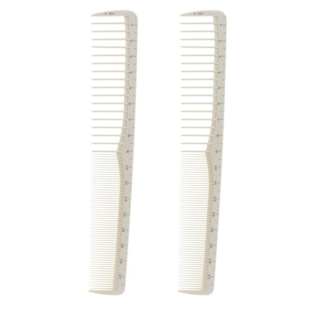 2 peines de resina blanca para cortar el cabello con finos y anchos, peines de peluquería con para mujeres y hombres, de