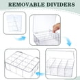 thumbnail image 4 of Clear Plastic Drawer Organizer with 16 Removable Compartments for Socks, Bras, Ties, Belts and More, 4 of 6