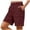 *Wine, variant on ClodeEU Women's Knee Length Cargo Capris ,Elastic Waist Multi Pocket Pants,Casual Summer Mid Rise Cargo Shorts Coffee,Womens Plus L
