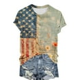 thumbnail image 3 of cocolona 4th of July Shirts Women USA Flag Print Patriotic T-shirts Summer Casual Short Sleeve Tops Graphic Tees, 3 of 4