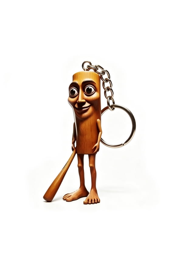 Tung Tung Tung Sahur Keychain Viral Italian Brainrot Meme Figure with Baseball Bat, Funny Creature Pendant for Backpack Keys, Collectible Gift for Internet Culture Lovers