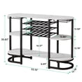 thumbnail image 5 of Tribesigns 18-Bottle White Wine Rack Table with 12 Wine Glasses Holder, Freestanding Liquor Bar Cabinet with Wine Storage Display for Home Bar, 5 of 5