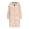 thumbnail image 5 of Long Winter Coats for Women Reversible Puffer Jacket Padded Down Quilted Jackets Thicken Warm Fleece Parka Outwear, 5 of 6