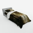 thumbnail image 3 of Ambesonne Urban Bedding Set 4 Pcs, Romantic View Rainy Day, Queen, Sepia, 3 of 3