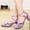 Purple, variant on Women's Glitter Ballroom Latin Dancing Shoes Party Wedding Heels Low Chunky Heels Straps Buckle Sandals Ballroom Salsa Tango Practice Dancing Shoes Gold