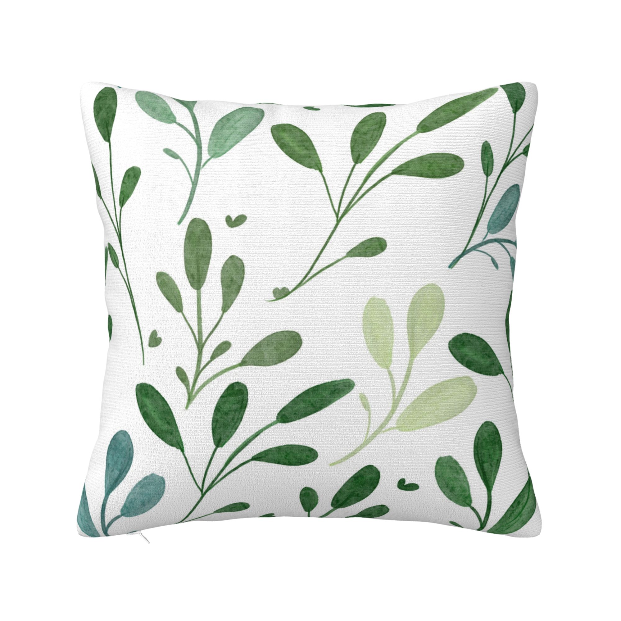 ZICANCN Plants Leaves Watercolor Pattern Decorative Throw Pillow Covers