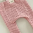 thumbnail image 4 of EIMELI Baby Suspender Pants Sleeveless Lace Trim Ribbed Knit Overalls Leggings, 4 of 6