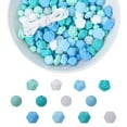 thumbnail image 1 of 200Pcs DIY Necklace Bracelet Beads Set Silicone Beads for Handmade Crafts Bracelet Jewelry with 5M Rope, 1 of 6