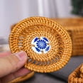 thumbnail image 5 of Farfi Practical Anti-slid Place Mat Good Woven Handmade Rattan Dinner Mat for Home (Type 1,13cm), 5 of 13