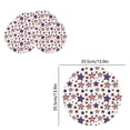 thumbnail image 3 of 4 Piece Independence Day Star Printed Placemat 14.0 Inch Round Mat For Kitchen Table And Home Decor, 3 of 6