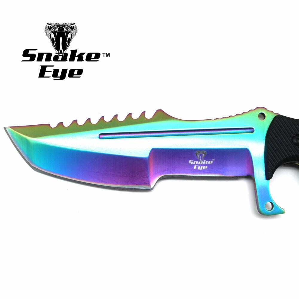 Snake Eye Tactical 11" Heavy Duty Fixed Color Blade Hunting Knife w/Nylon Sheath