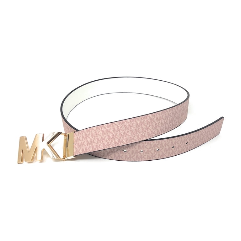 ✅Michael Kors 38mm Leather Reversible MK Logo Plaque Buckle Belt Michael Kors 38mm Leather Reversible MK Logo Plaque Buckle  main image 4