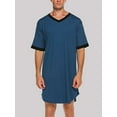 thumbnail image 3 of INCERUN Mens Solid Color Loose Casual Mid-length Casual Pajamas Homewear, 3 of 7