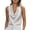 White, variant on Women's Casual Sleeveless Turtleneck Top Elegant Loose Blouse Solid Color Satin Shirt, Black S