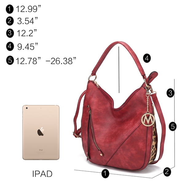 MKF Lisanna Hobo Bag – Large Vegan Leather Purse With Crossbody Strap & Lots Of Pockets