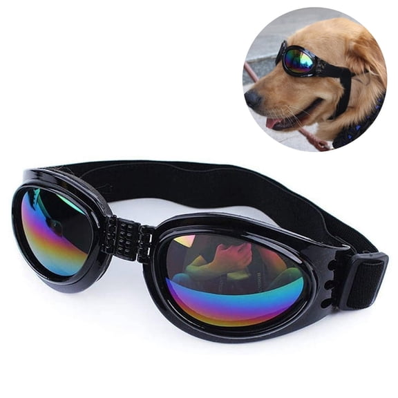 HBMYN Pet Sunglasses with Adjustable Chin Strap, Anti-Fog Dog UV Goggles for Small to Large Dogs, Windproof Eye Protection for Car Rides