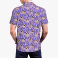 thumbnail image 5 of Rocae Pugs and Flowers for Men's Short Sleeve Polo Shirt, Quick Drying Performance Moisture Wicking Sports Men's Golf Shirt Small, 5 of 9