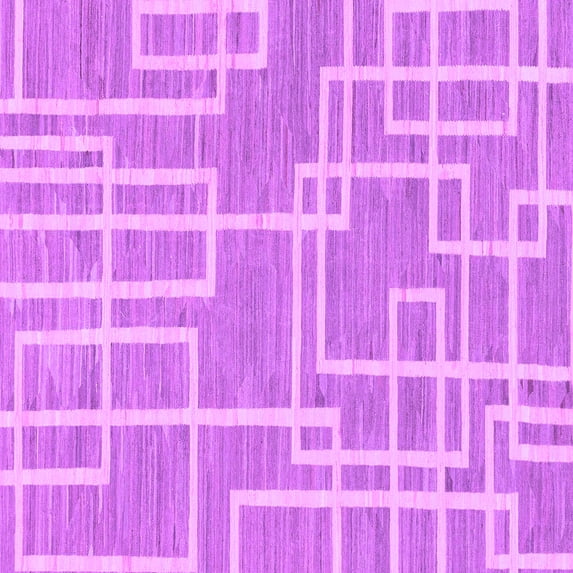 Ahgly Company Indoor Square Abstract Purple Modern Area Rugs, 8' Square