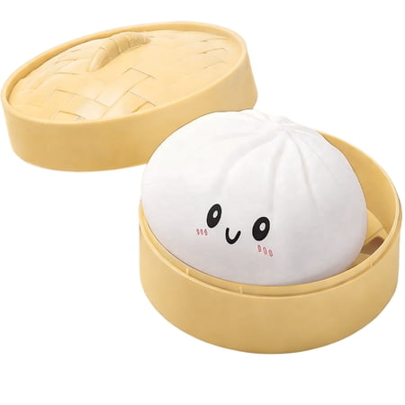 Darzheoy Silicone Stress Relief Toy Big Bun Imitation Steamer Hand Pinching Decompression Toy for Fun Relaxation Office and Home