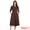 Dark Brown, variant on Work Office Elegant 3/4 Sleeve V Neck A-Line Dress XL Royal Blue