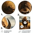 thumbnail image 3 of Designart "Bison Portrait II" Animals Bison Metal Wall Art Prints, 3 of 5