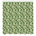 thumbnail image 3 of Ambesonne Leaves Shower Curtain, Hawaiian Elements in Green, 69"Wx70"L, Green Cream Pale Green, 3 of 5