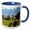 Blue/White, variant on 3drose, Austria, St. Gilgen, Lake St. Wolfgang, Village-eu03 Rer0011 - Ric Ergenbright, 11oz Two-tone Black Mug