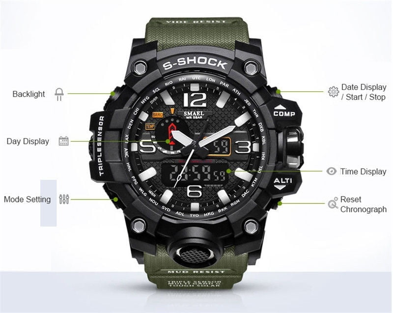 smael military shock watch